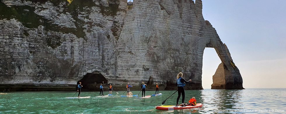 Découvertes des arches d'Etretat en paddle