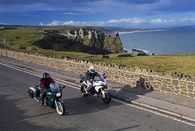 Motorcycle + rider from €120 return.