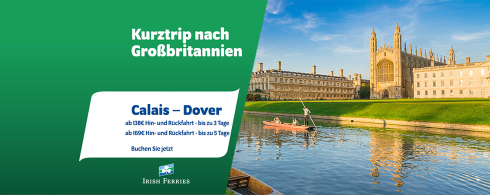 Frühbucherangebot von Calais nach Dover mit 20% Rabatt